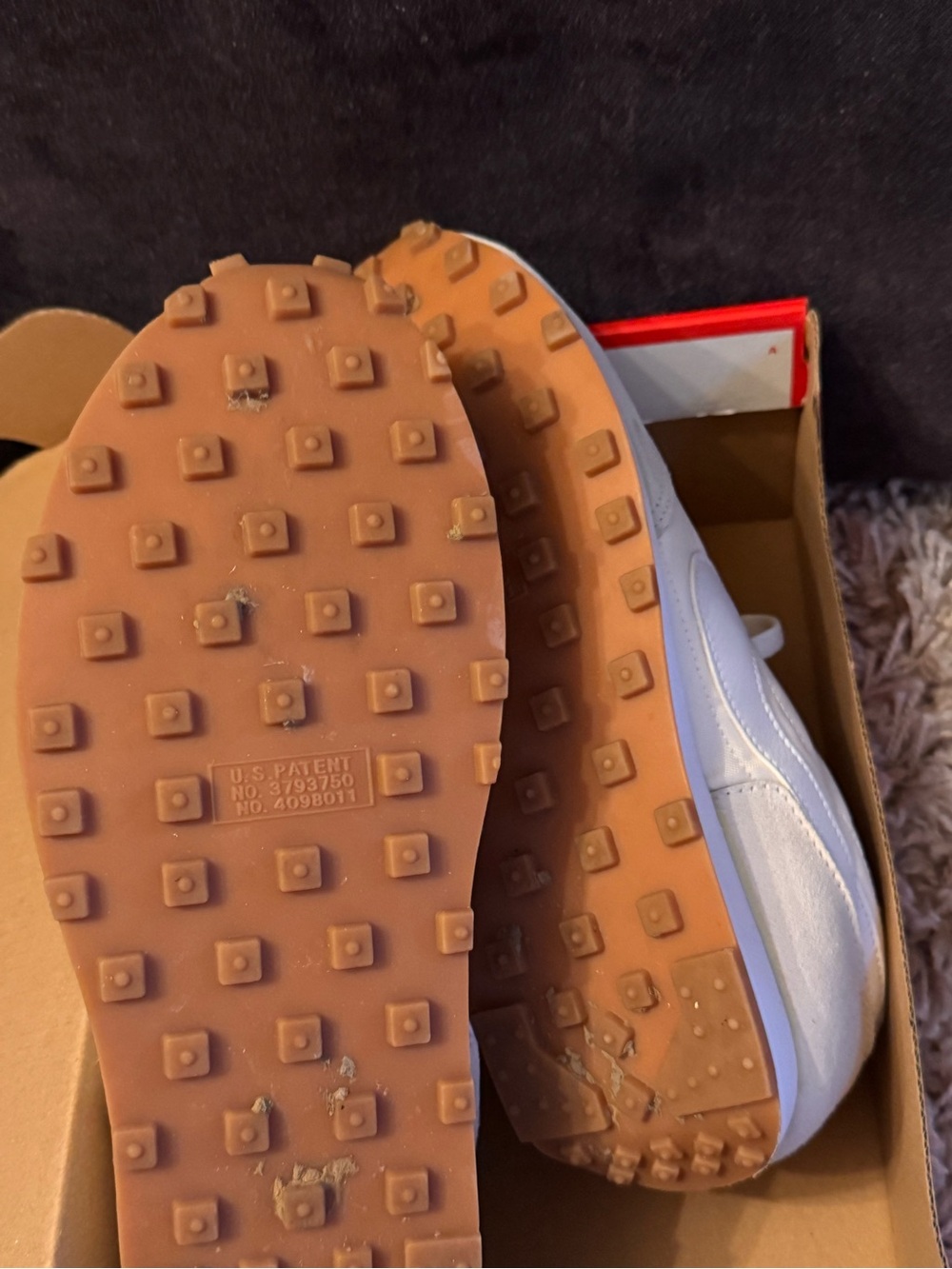 Nike Off-White/Tan Retro Running Sneakers - Picture 5 of 5